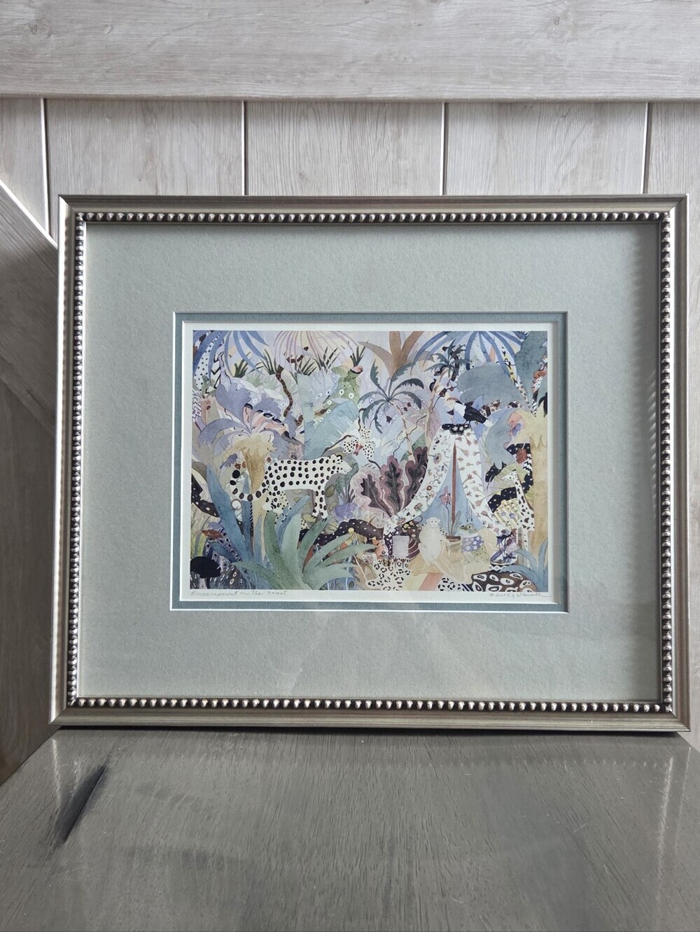 Leah Niemoth Encampment in the Forest Framed Art Print Signed 2005 Look Gallery